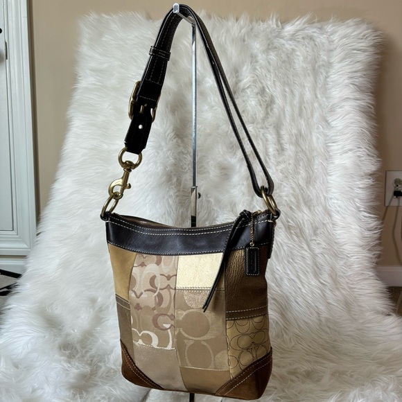 Coach Patchwork Hobo Shoulder Bag - Picture 4 of 11